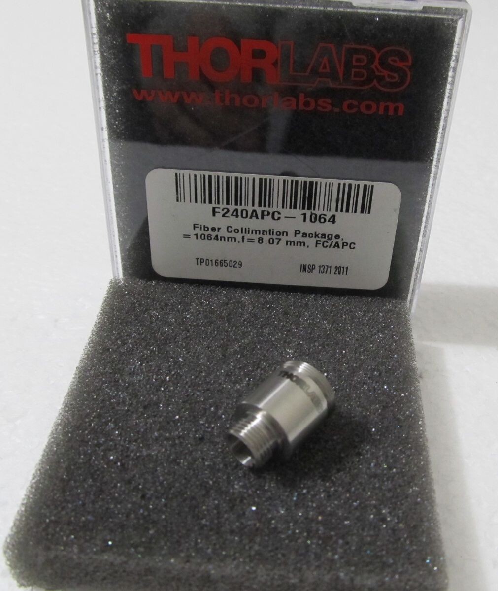 THORLABS 1064 nm, f = 8.07 mm, NA = 0.50 FC/APC Fiber Collimation Pkg. F240APC