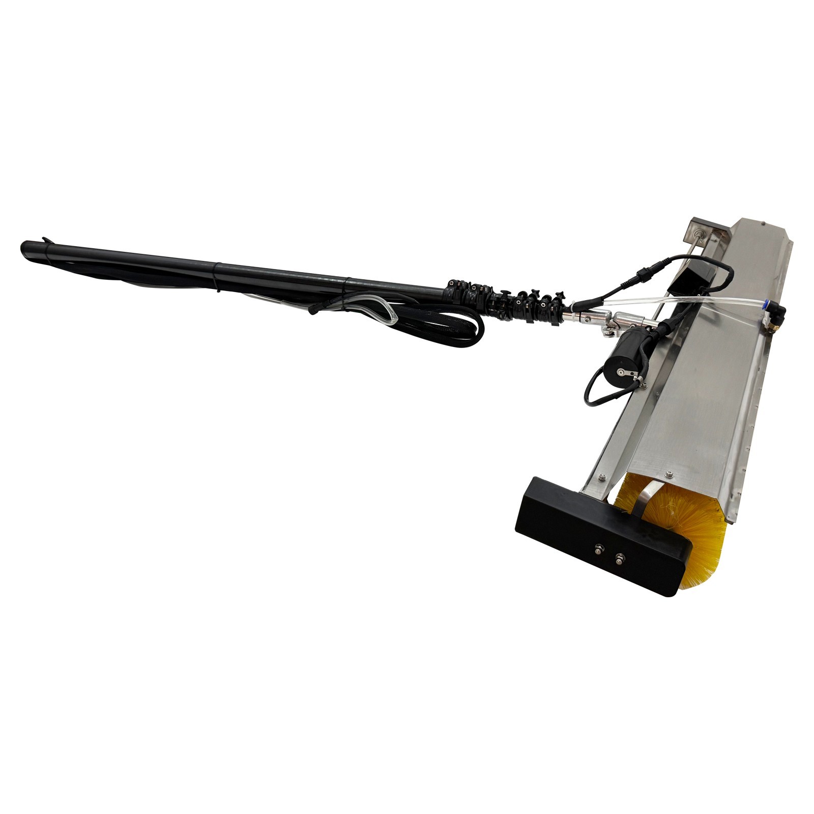 Electric Photovoltaic Panel Cleaning Machine 110V 11.5FT Pole 1.1M Roller Brush