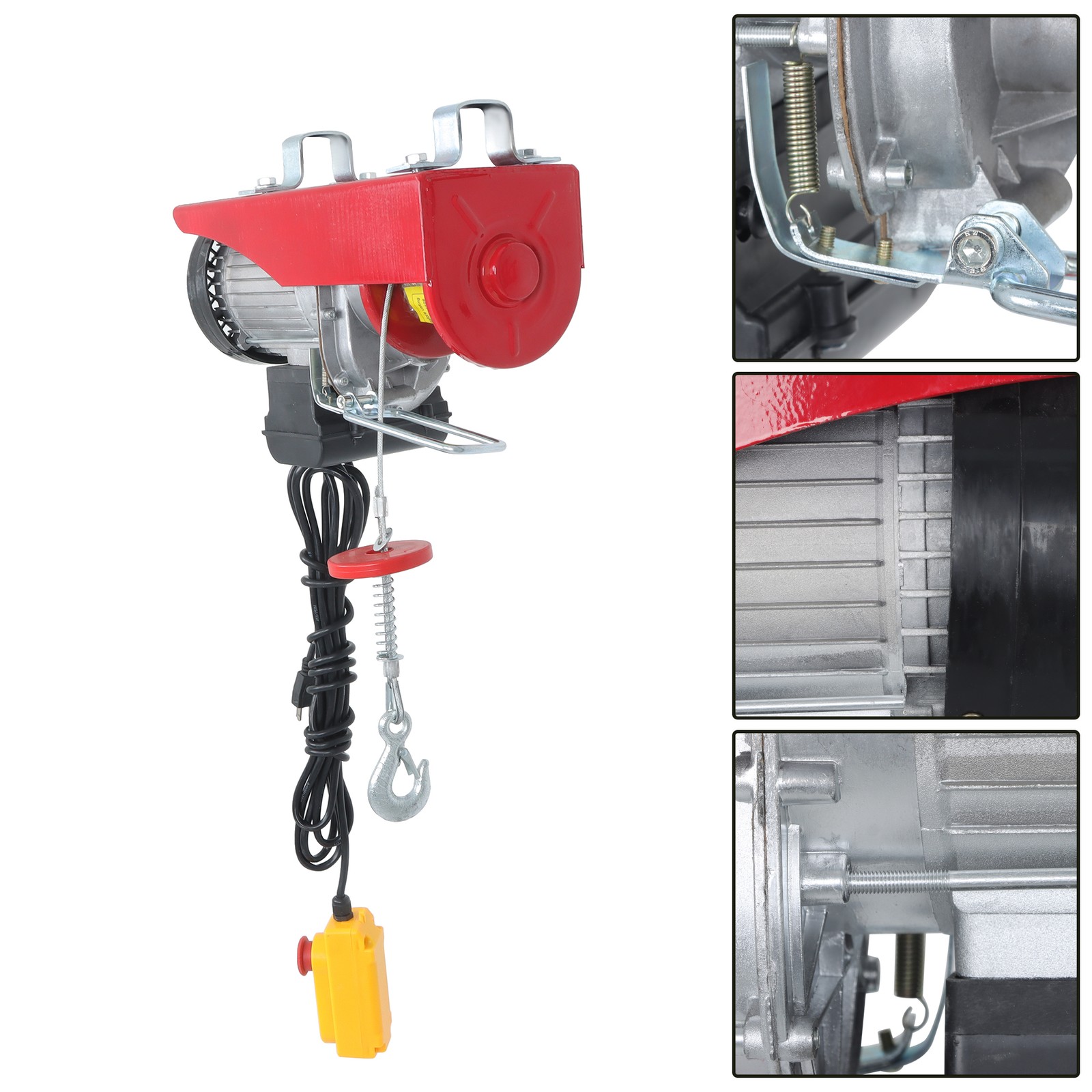 1320lbs Mini Electric Hoist 14ft Wired Remote Control 1150W 20-40ft Height 110V
