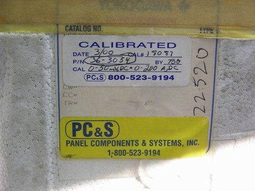 Yokogawa DB-40 0-200 DC Amps Panel Mount Ammeter 4″D Calibrated 3/00