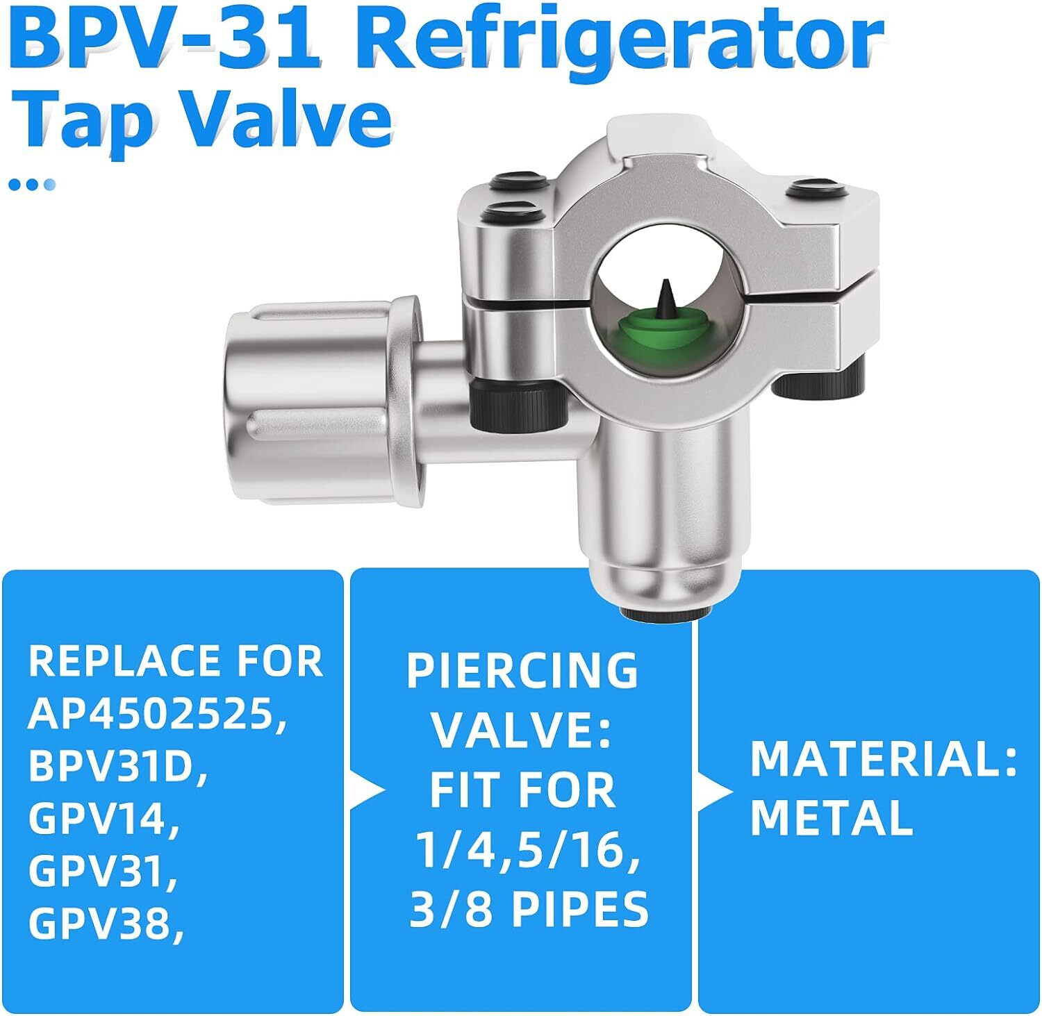 BPV31 Bullet Piercing Valve for A/C Refrigeration Lines. 5/16 – 3/8 – 1/4 in. In