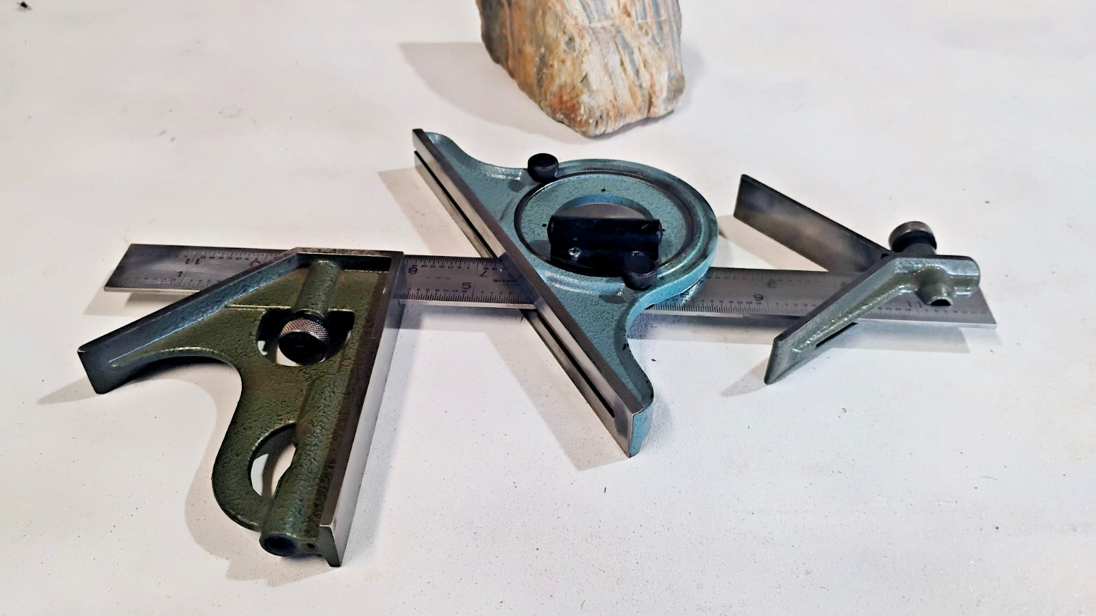 Mitutoyo 4-Pc. Combination Square Set Hardened Ruler & Heads Made In Japan