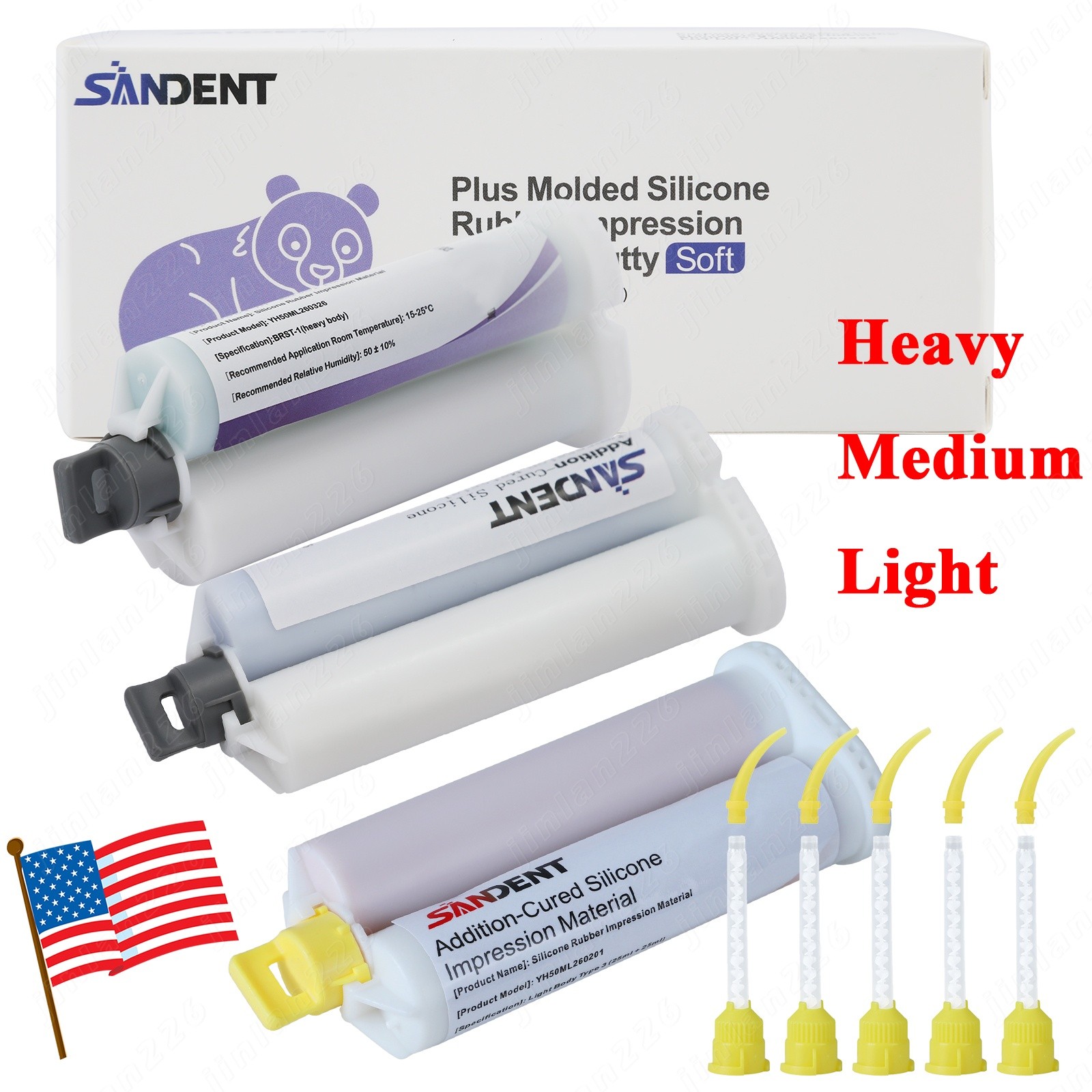 Dental Light/Heavy Body Impression Material FAST SET or REGULAR SET, 1-40 50ml