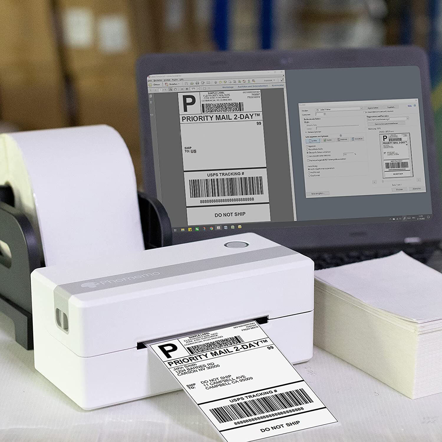 4 Rolls 4×6 Direct Thermal Shipping Labels – 250 per roll – 1000 labels