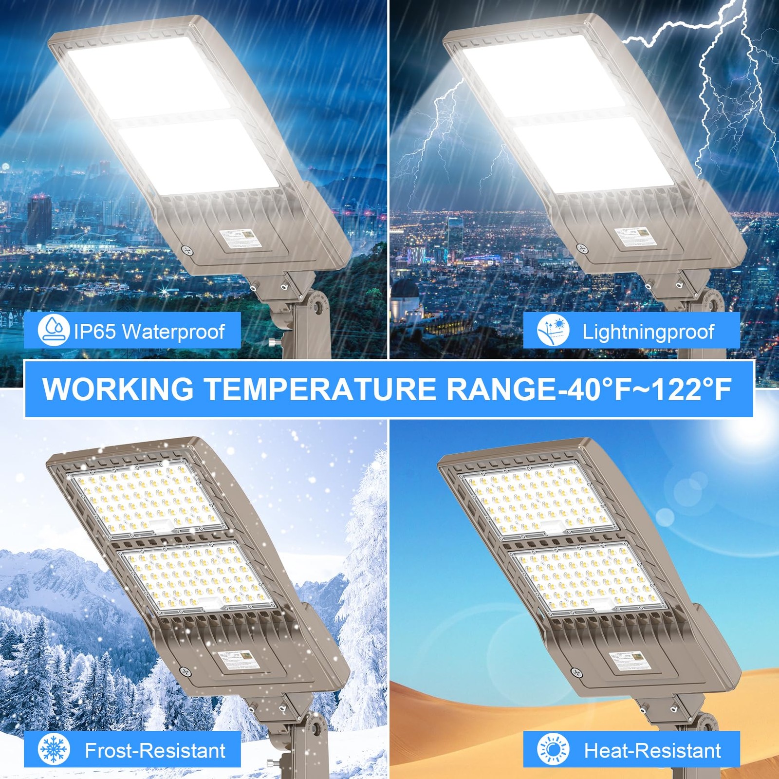 400W LED Parking Lot Light 56000 Lumen,Flood Light Outdoor Street Stadium Light