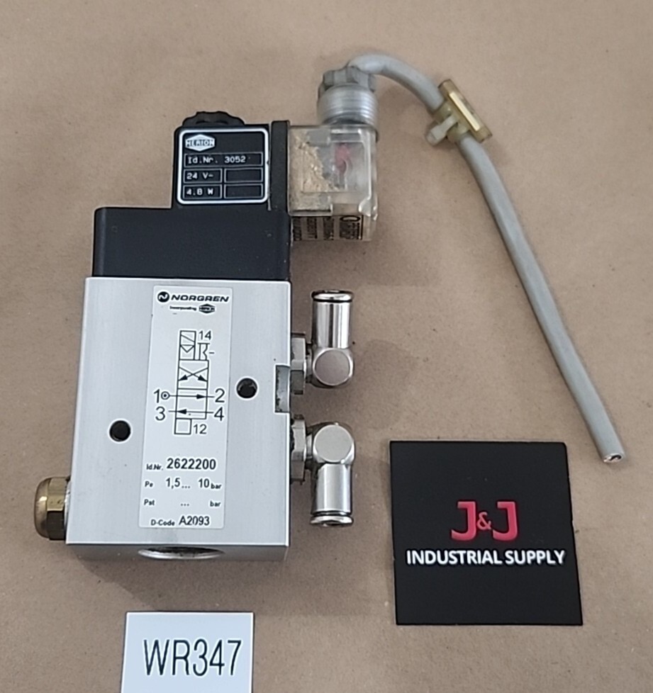 *PREOWNED* Norgren 2622200 Valve 2-Pos 4-Way w/ Herion 3052 24V Coil + Warranty!