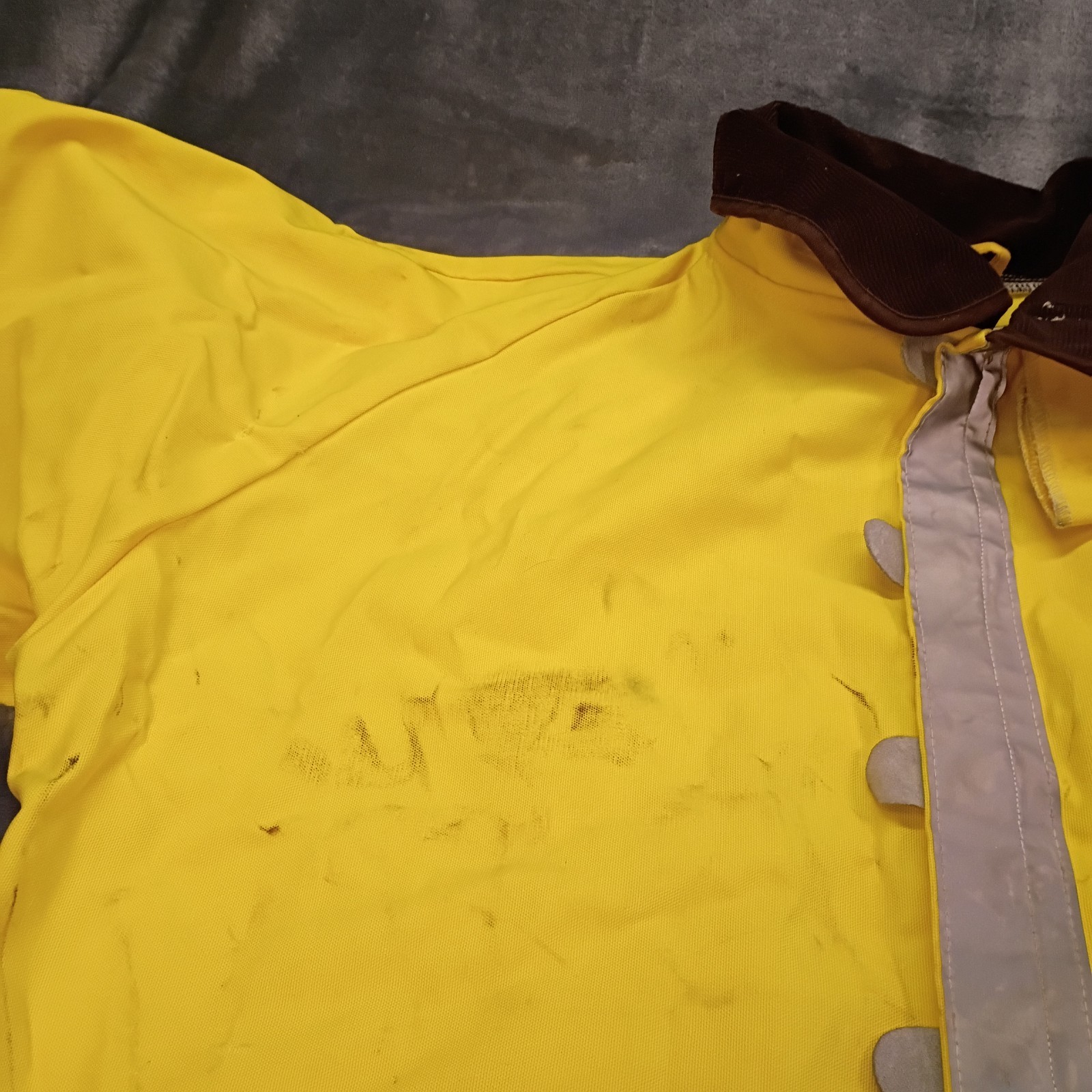 XXXL 3XL Wildland Firefighter Flame Resistant Jacket Yellow PGI Used USA 31 x 28