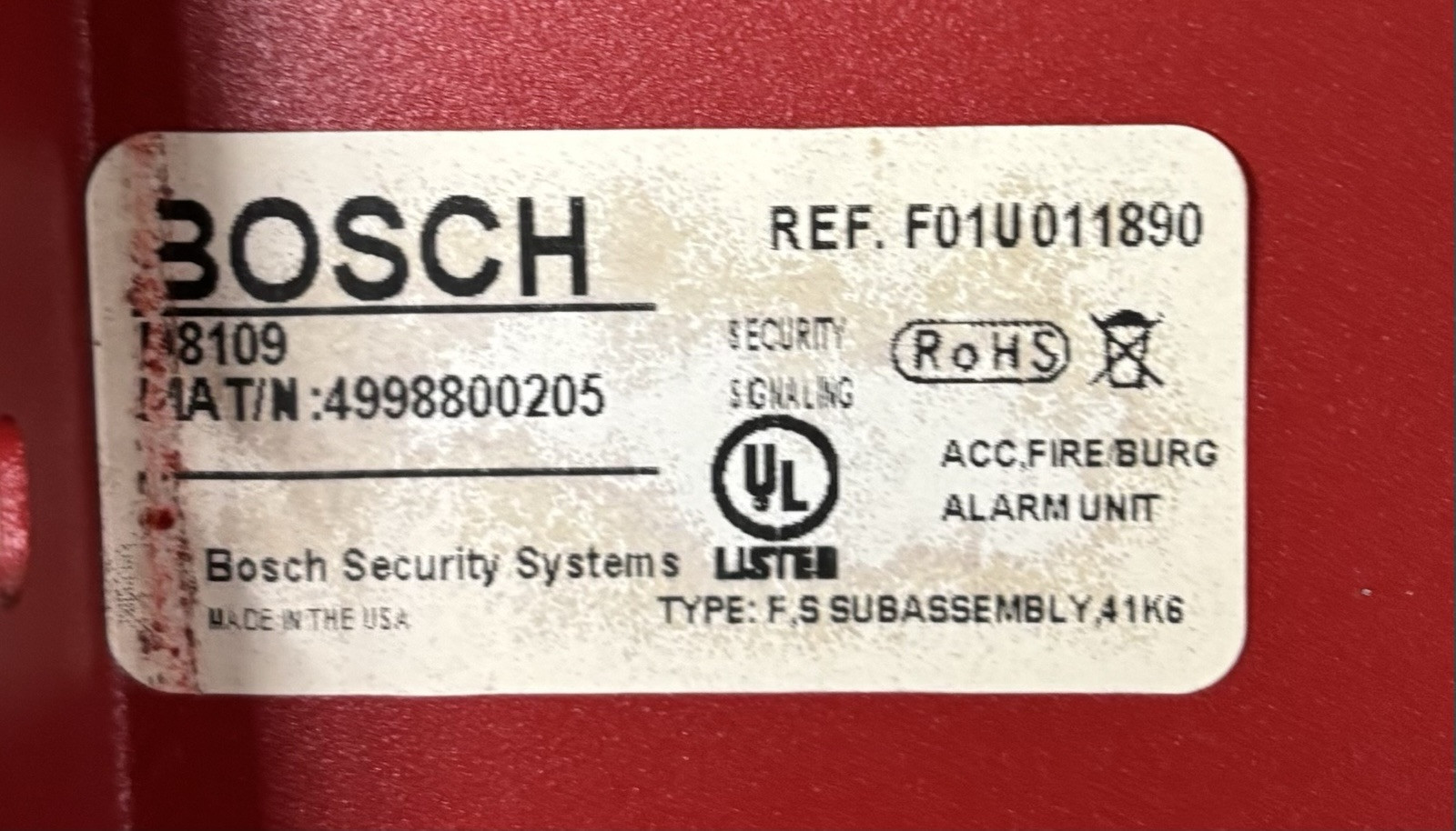 Bosch D8109 with Bosch D7412GV4