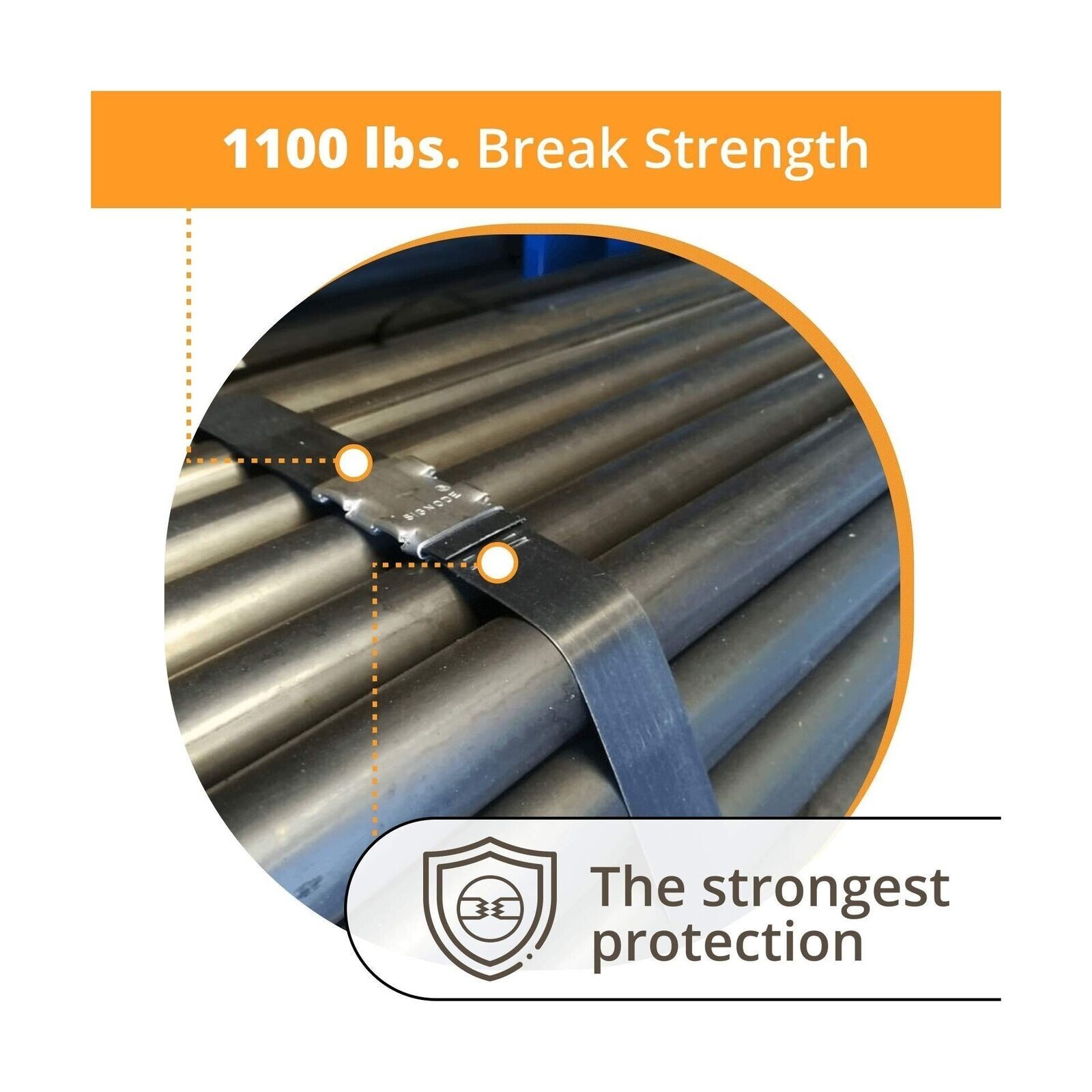 IDL Packaging Portable 1/2″ x 200′ Steel Strapping Kit, 1100 lbs Break Strength