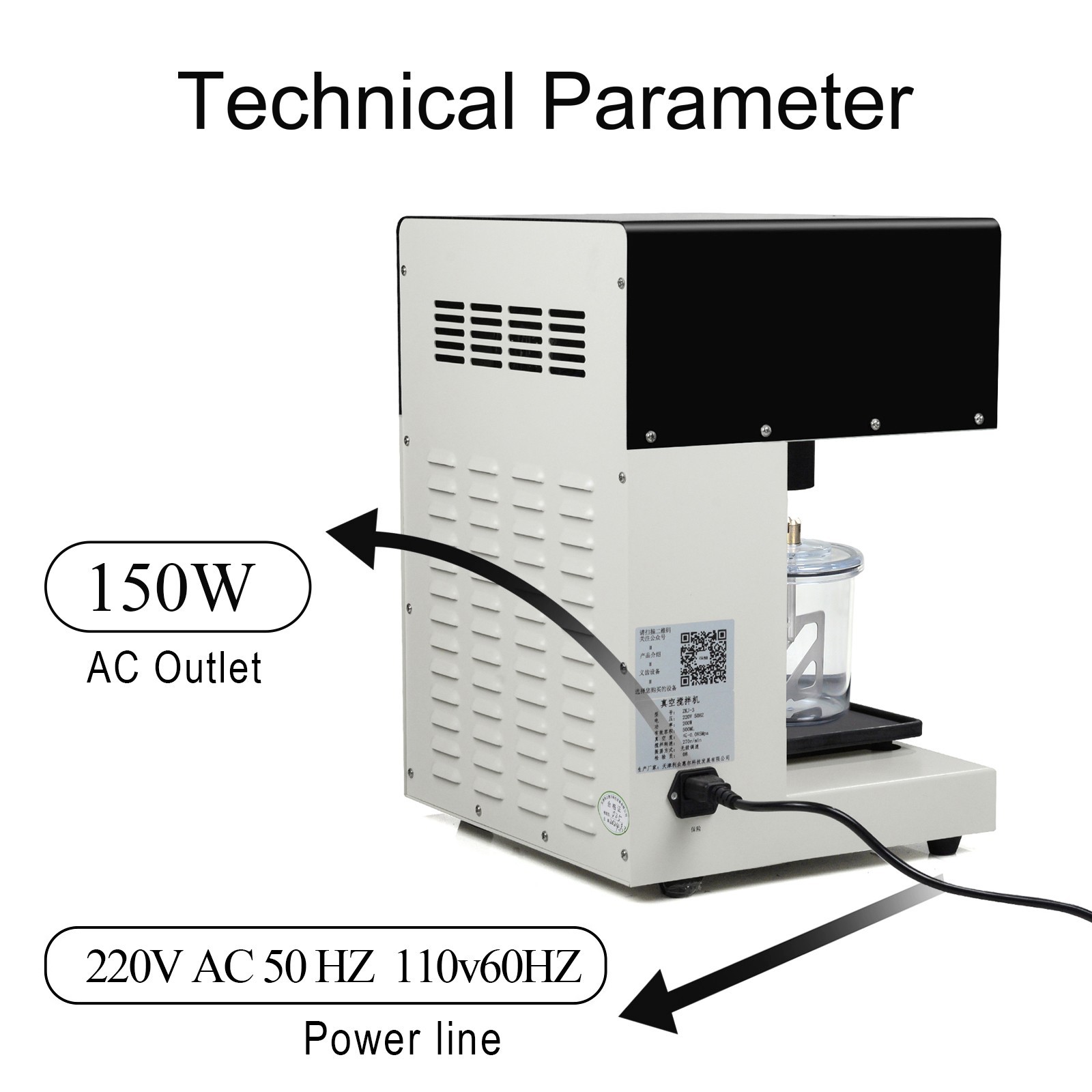 Dental Lab Vacuum Mixing & Vibrating Machine Plaster Mixer Built-in Vacuum Pump