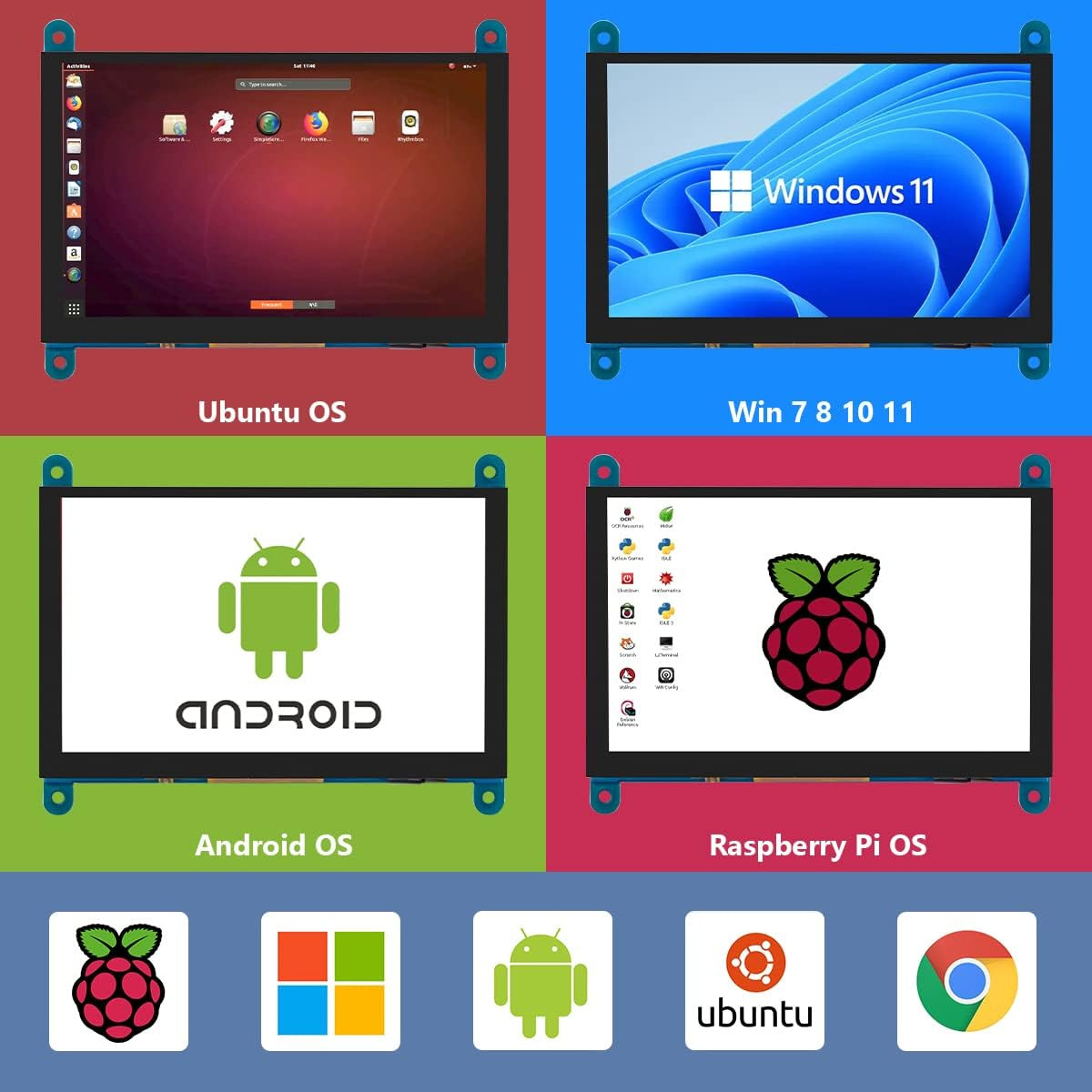 5 Inch IPS LCD Touch Screen Display Panel 800×480 Capacitive Screen