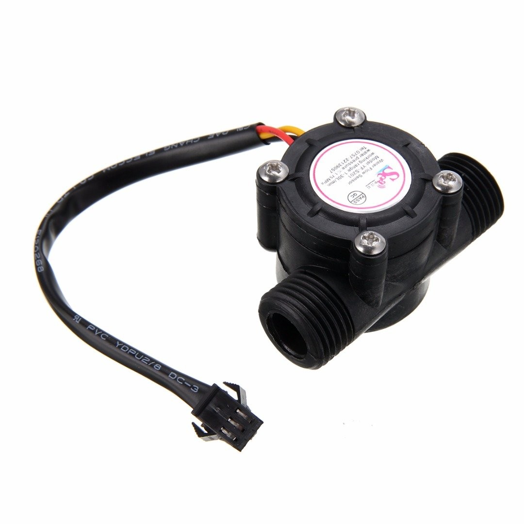 Water Flow Sensor G1/2″ Water Flow Hall Sensor Switch 130L/min 1.75MPa Flow M…