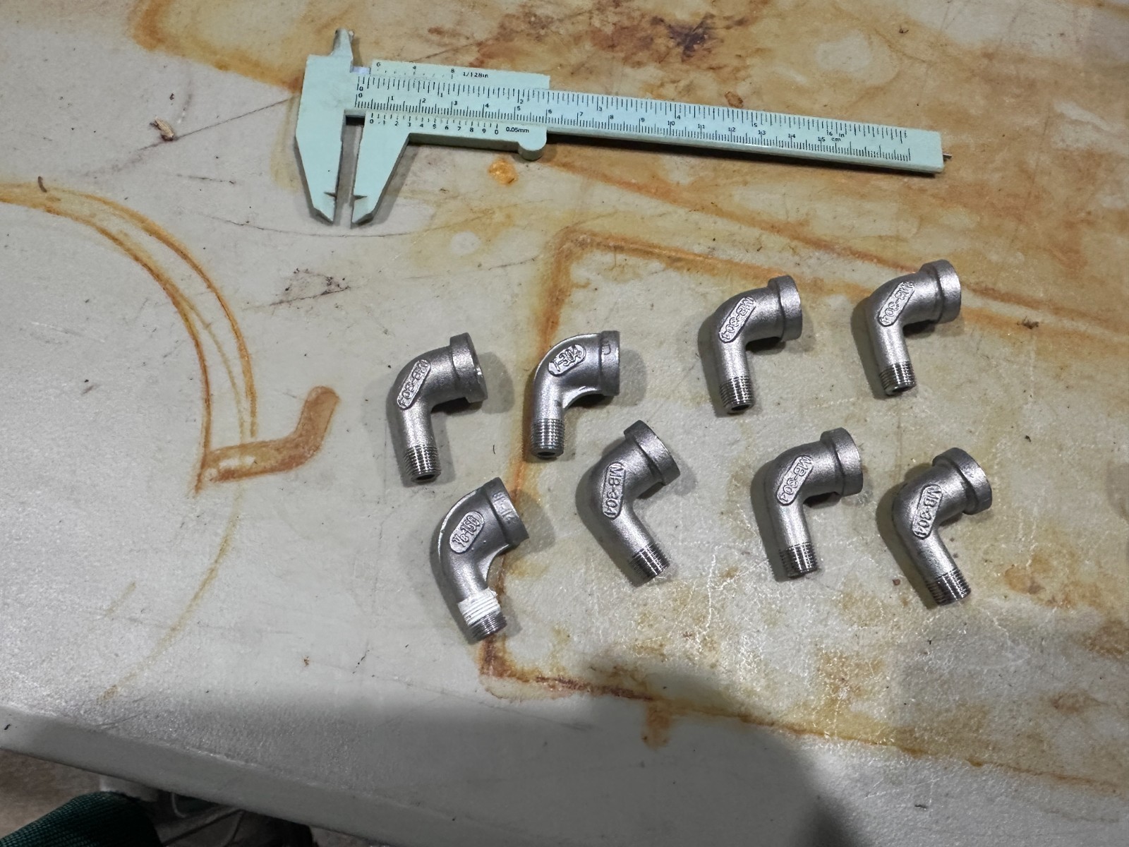 T-304 1/8-150 90 Degree SS Street Elbow (Lot of 8)