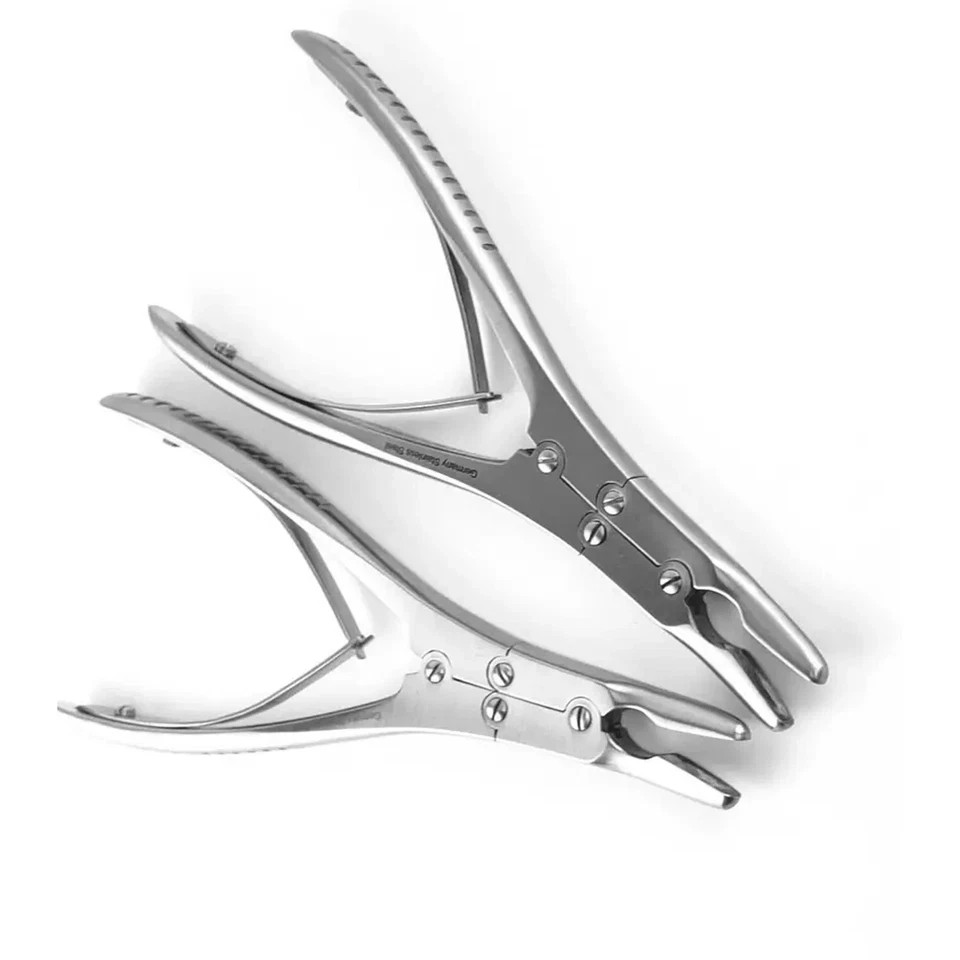 2PC Ruskin Bone Rongeur 7.5 Curved Double Action Orthopedic Instruments