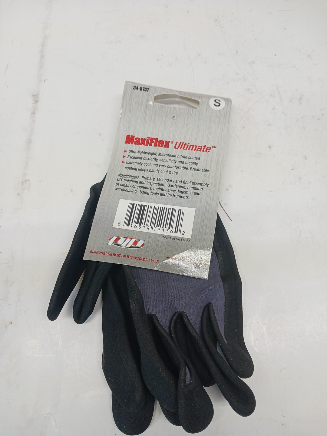 MaxiFlex Ultimate Nitrile Coated Work Gloves 34-874T Size Small