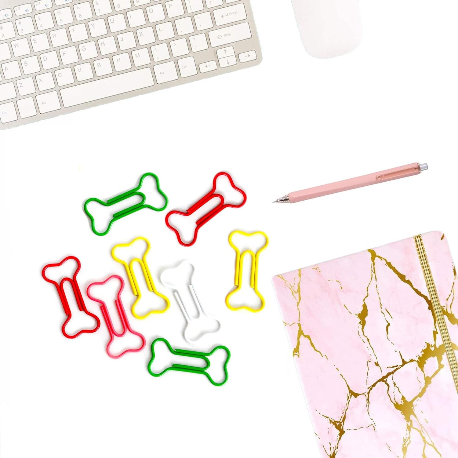 Paper Clips Colorful Cute Dog Bone Shape Paper Clip for Notebook Files Office…