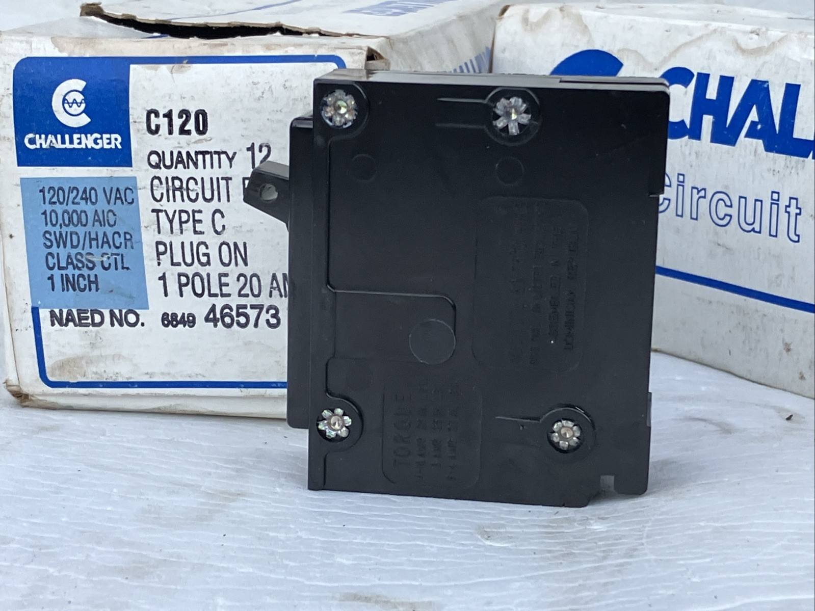 (1 ct.) Challenger C120 BR120 1 Pole 20 Amp Circuit Breaker – New!