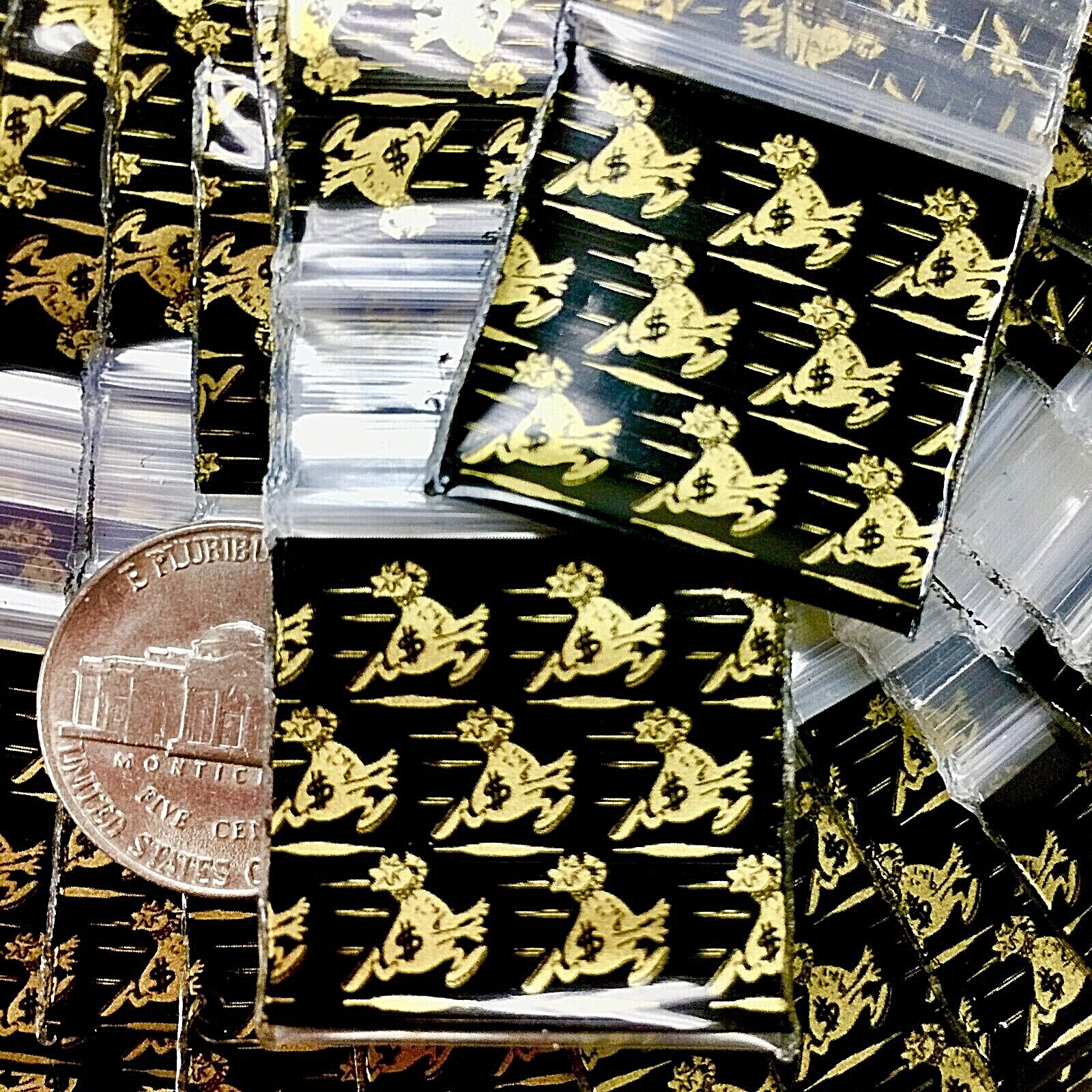 BaggiesSince1987 – 1010 Design Zip Bags METALLIC PRINT 1 X 1 CHOOSE, READ DETAIL
