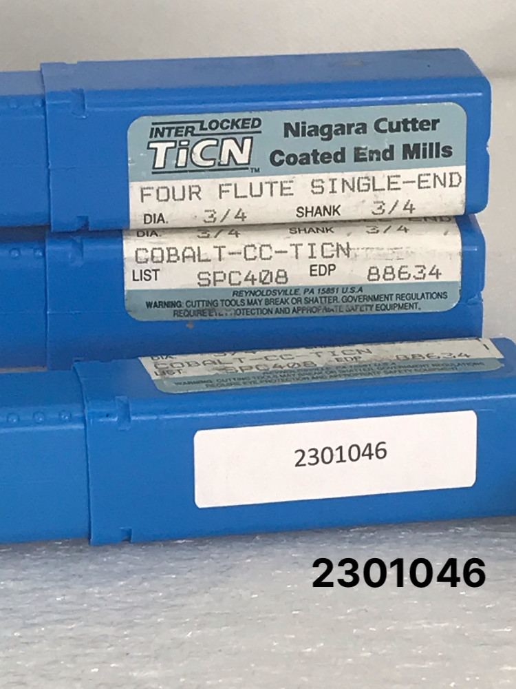 4 Flutes 3/4″ x 3/4″ x 1-5/8″ x 3-7/8″ Niagara Cutter HSS M-42 Square End Mill