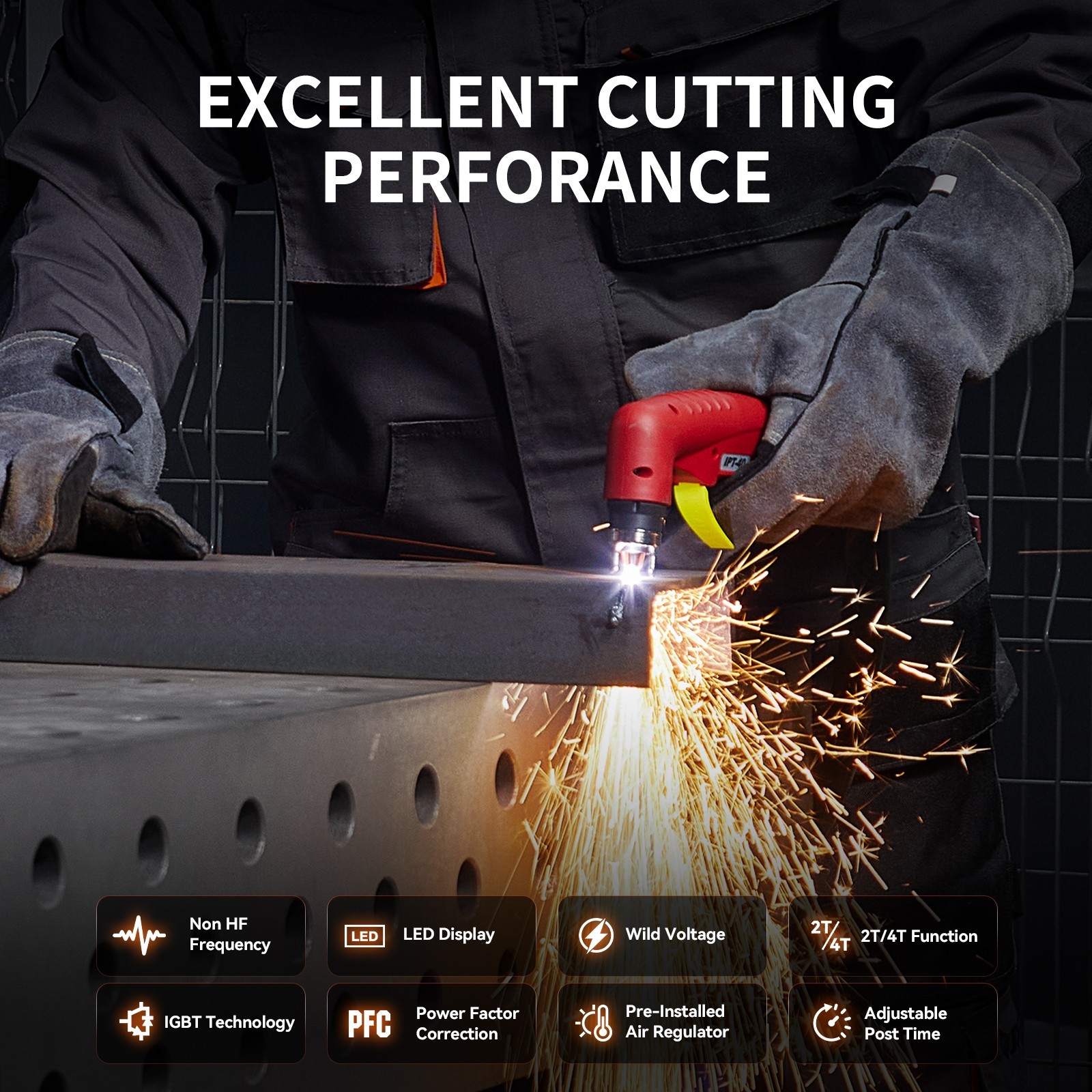 JASIC ARC Welder + Plasma Cutter PFC Welding/Cutting Machine for 95-265V Voltage