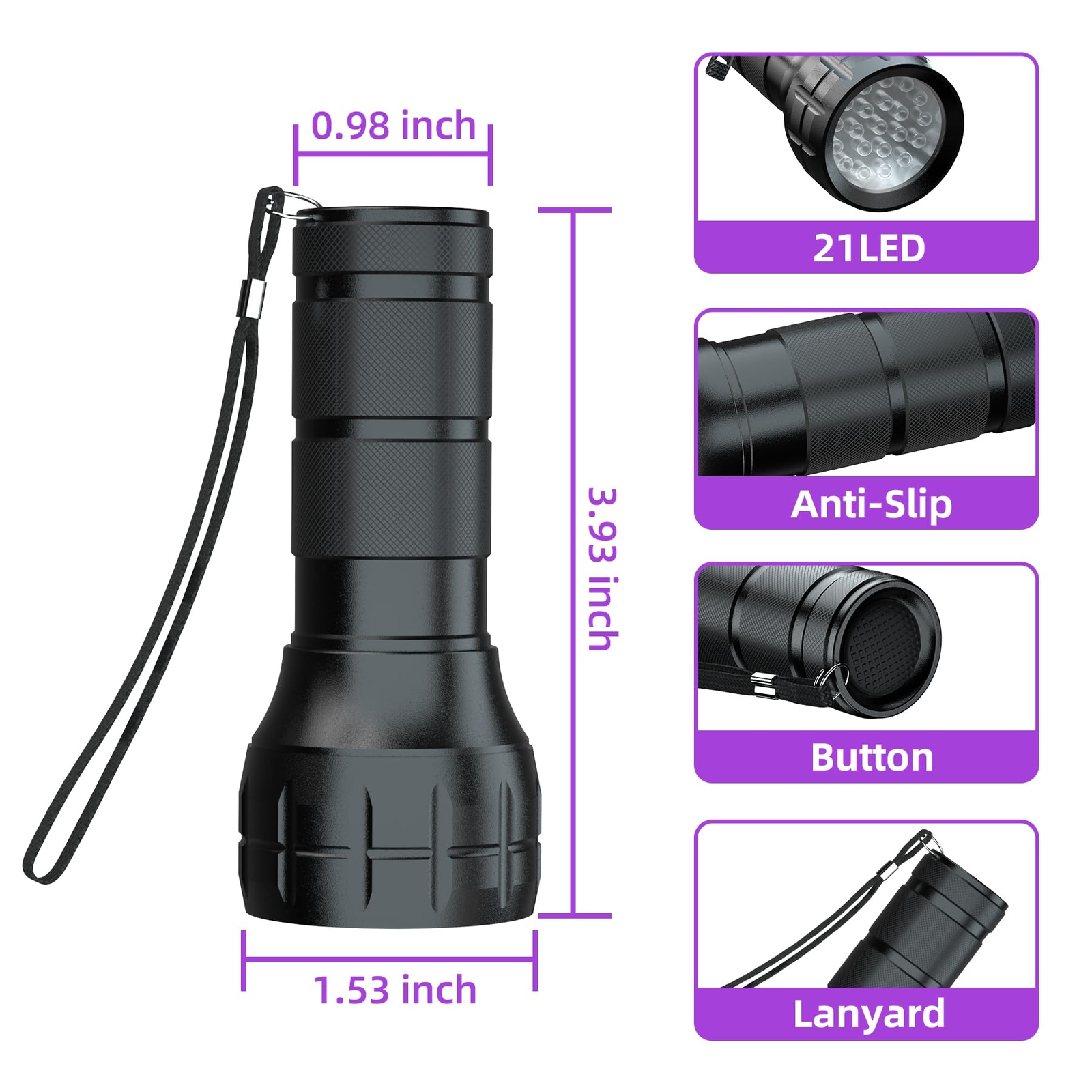 Air Conditioner Leak Detector Tool AC Leak Detector Kit UV Light for AC UV Dye