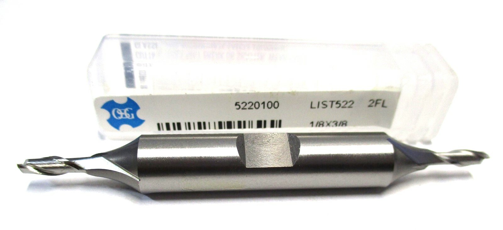 OSG (5220100) 1/8 x 3/8 x 3/8 x 3-1/16 2-Flute CC DE RH Cobalt Square End Mill