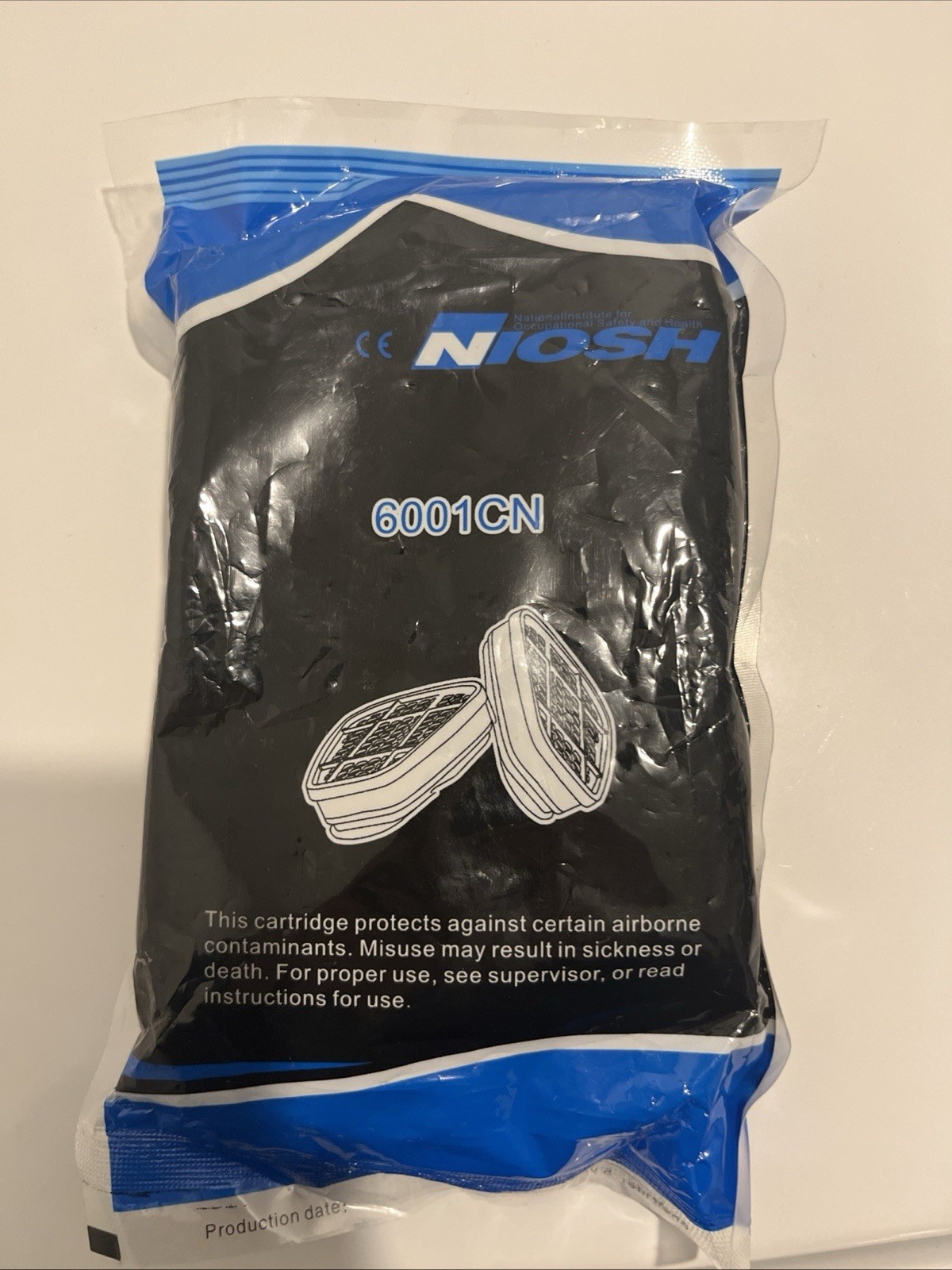 Niosh • 2 Non-powered Air-purifying Respirators Filter Element (6001CN)