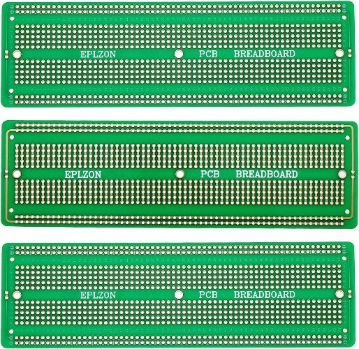 6.8×2.05 Solderable Prototype PCB Board Kit Green 3pcs DIY Electr Color: Green