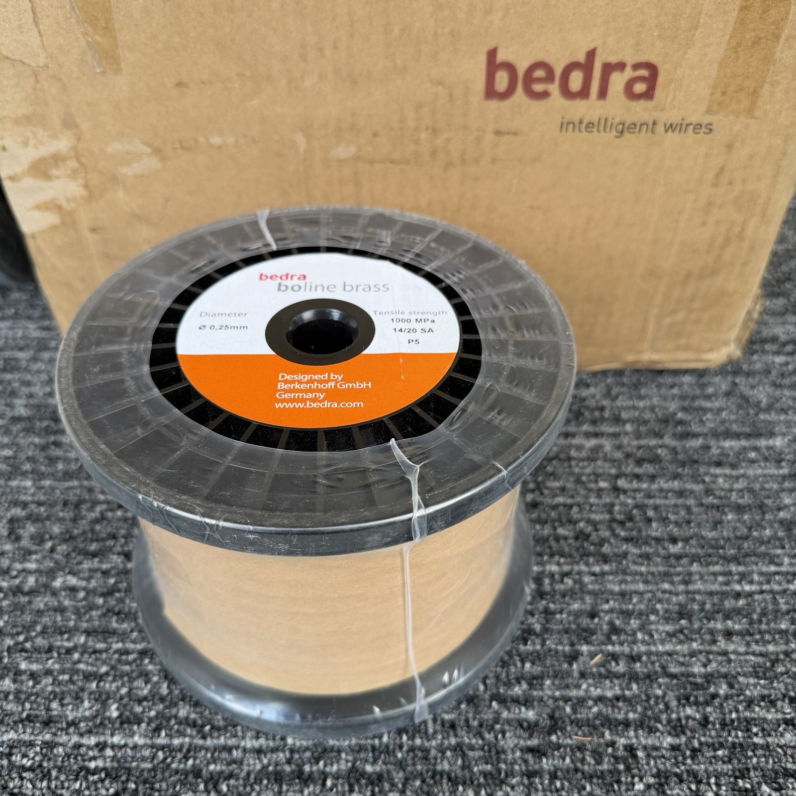 Bedra Boline Brass .010 (.25mm) EDM Wire 1000 MPa, 14/20SA, 11 LB..P5 Spool