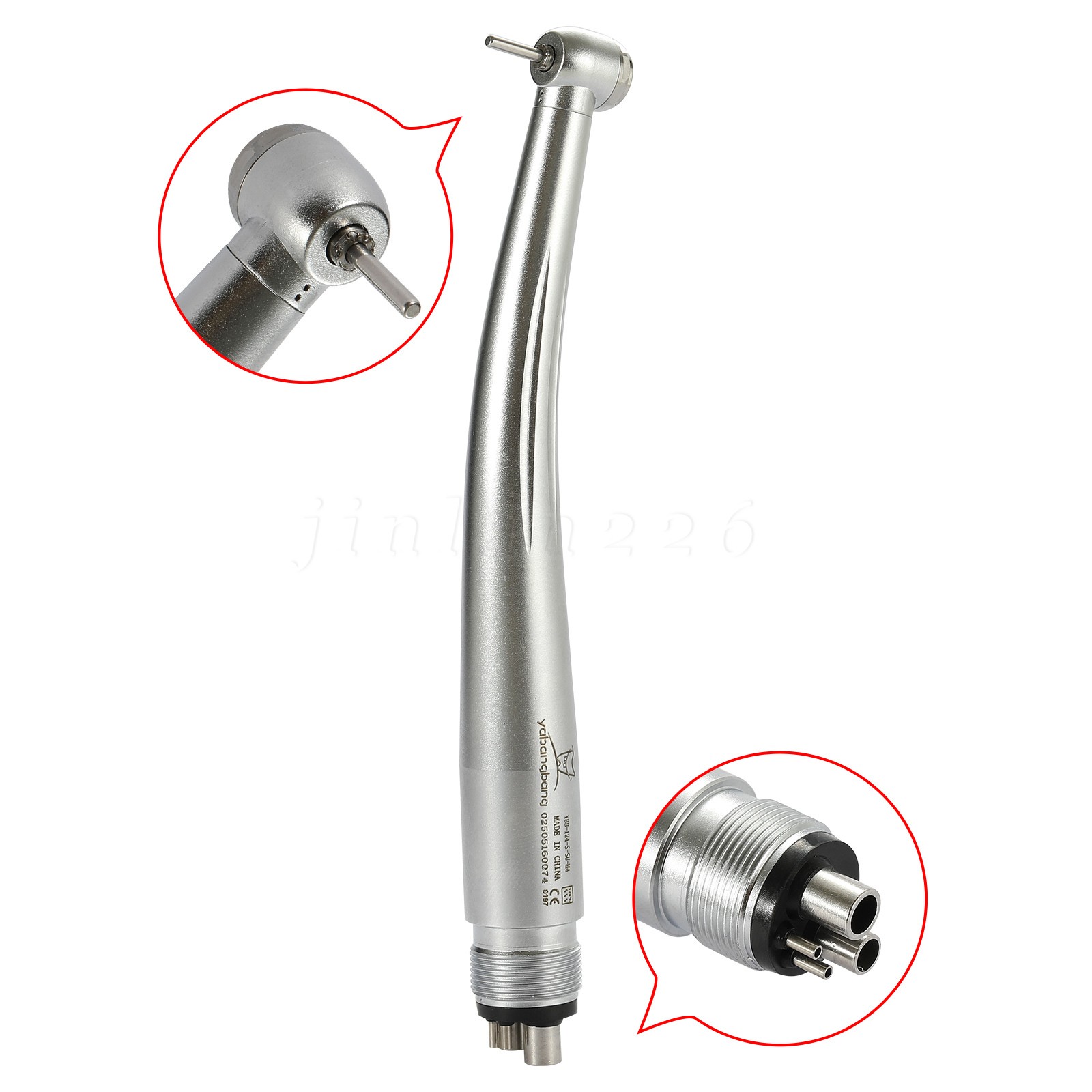 Yabangbang Dental Handpiece Small High Speed Turbine 4Hole NSK Style Mini Head