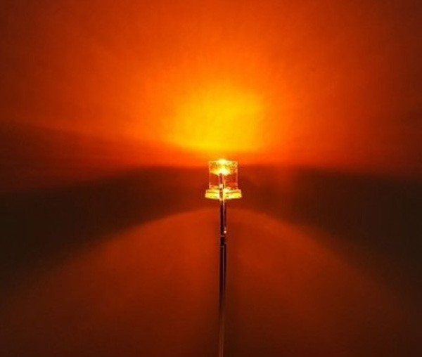 50pcs 3mm amber orange led’s, flat top