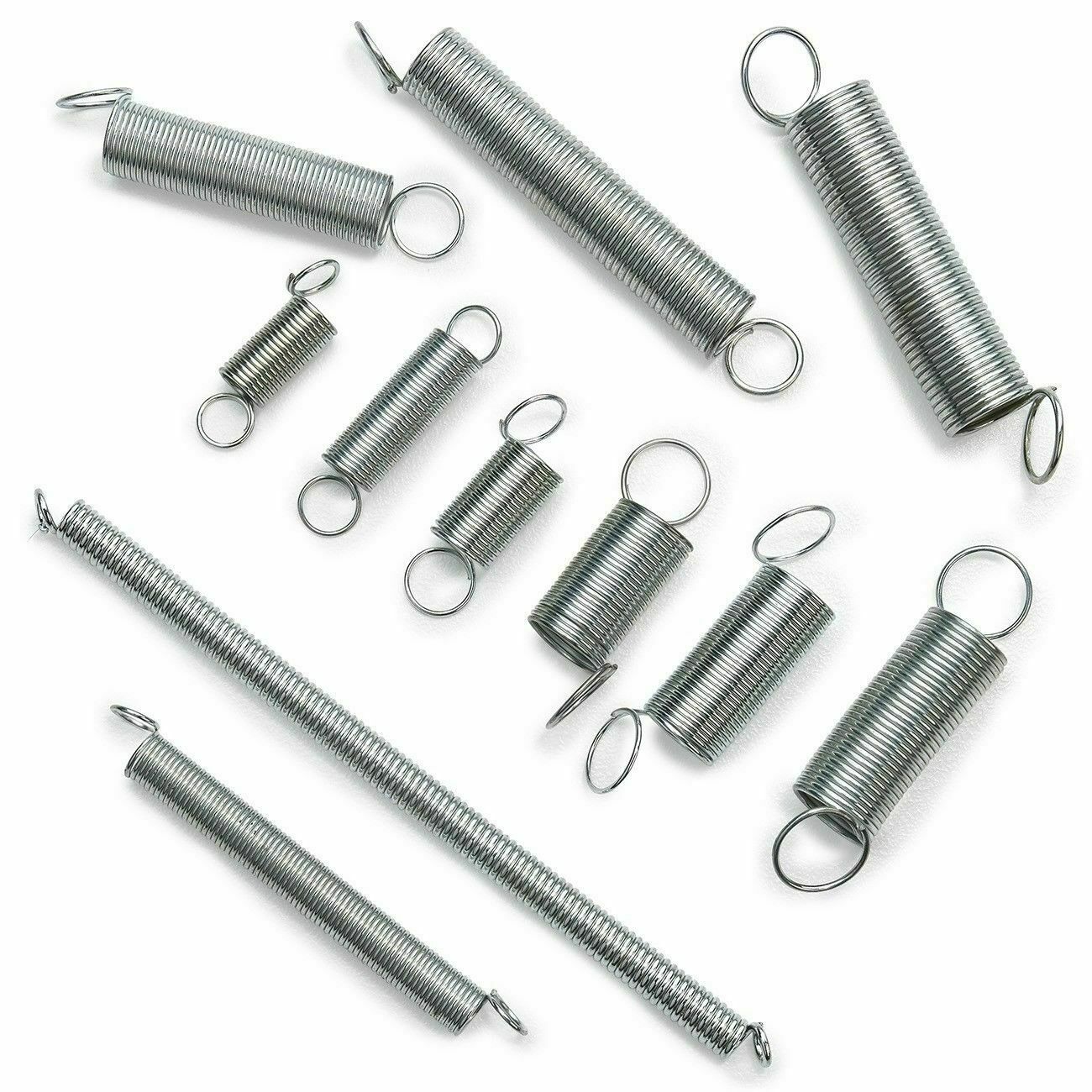 200pc Spring Assortment Set Zinc Plated Steel Compression & Extension Carburetor