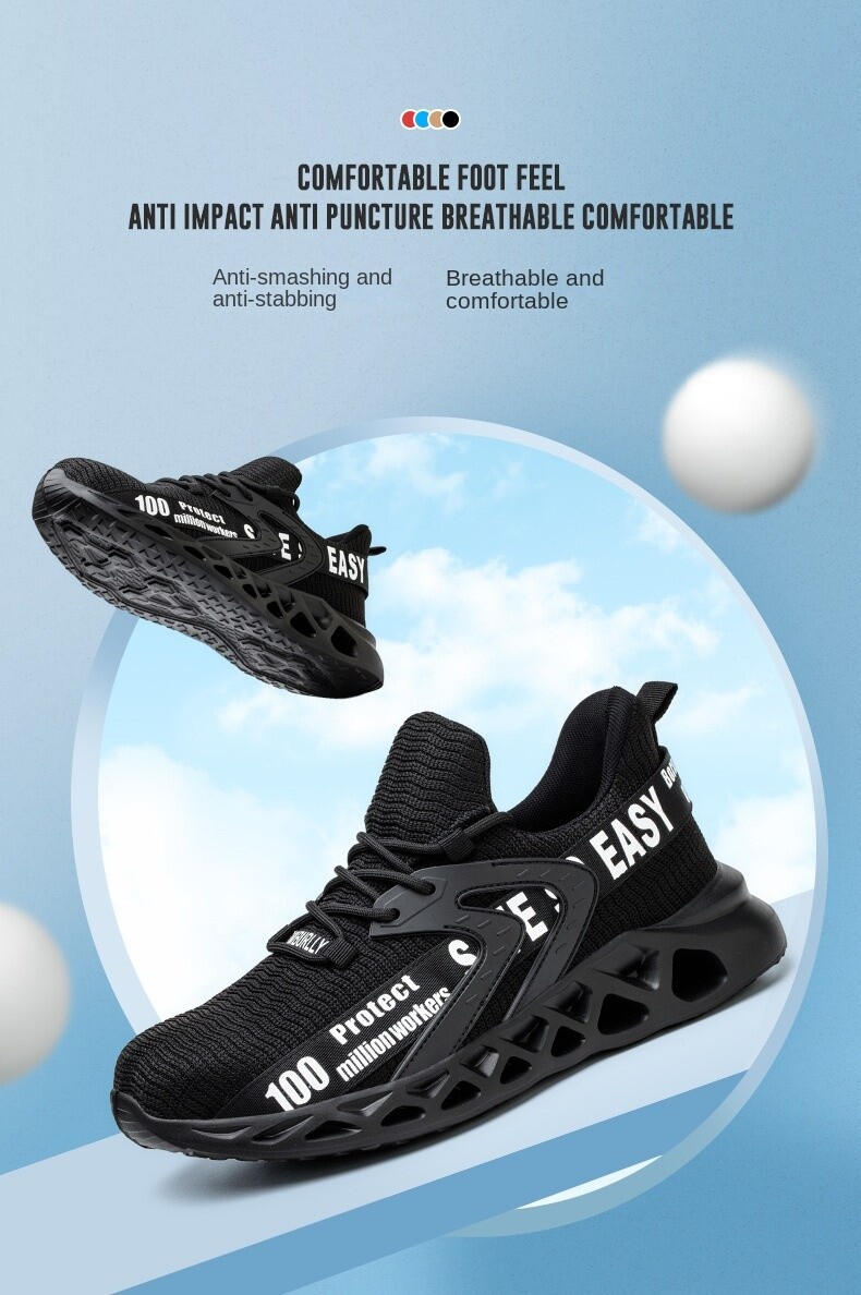 Safety Shoes Mens Work Shoes Steel Toe Cap Lightweight Walking Protective Shoes F311