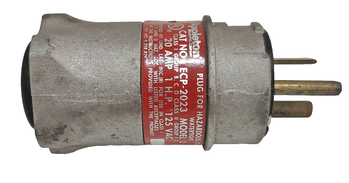 *NEW IN BOX* Appleton ECP2023 Model F Hazardous Location Plug 20A 125VAC