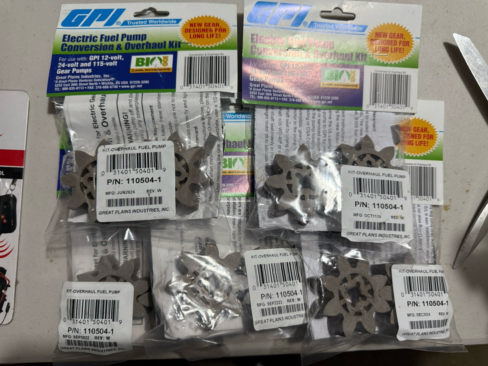 Lot Of 5 – GPI Electric Fuel Pump CONVERSION & OVERHAUL Kit 110504-1 FREE SHIP