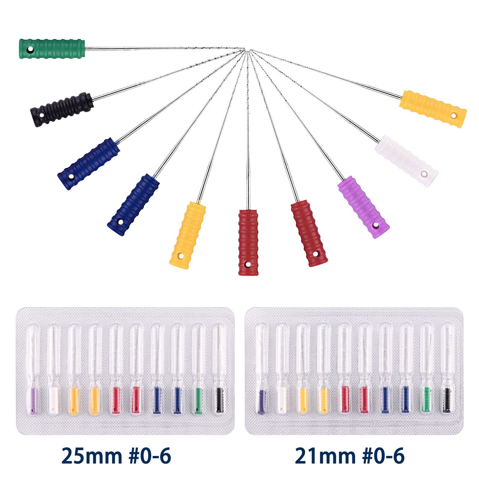 Dental Nerve Broach Barbed Broaches Endodontic Needles Root Canal Files 21/25mm