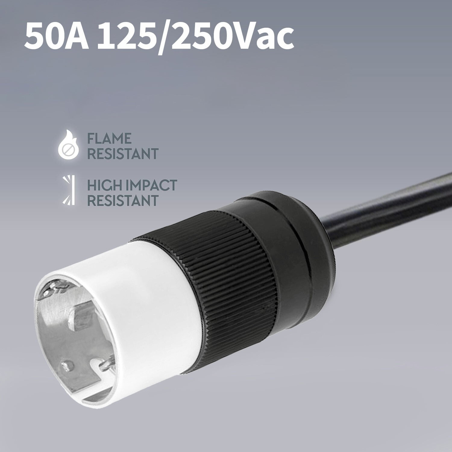 SS2-50P CS6365 50 Amp Twist Lock Plug，Generator Power Cord Connector ETL Listed