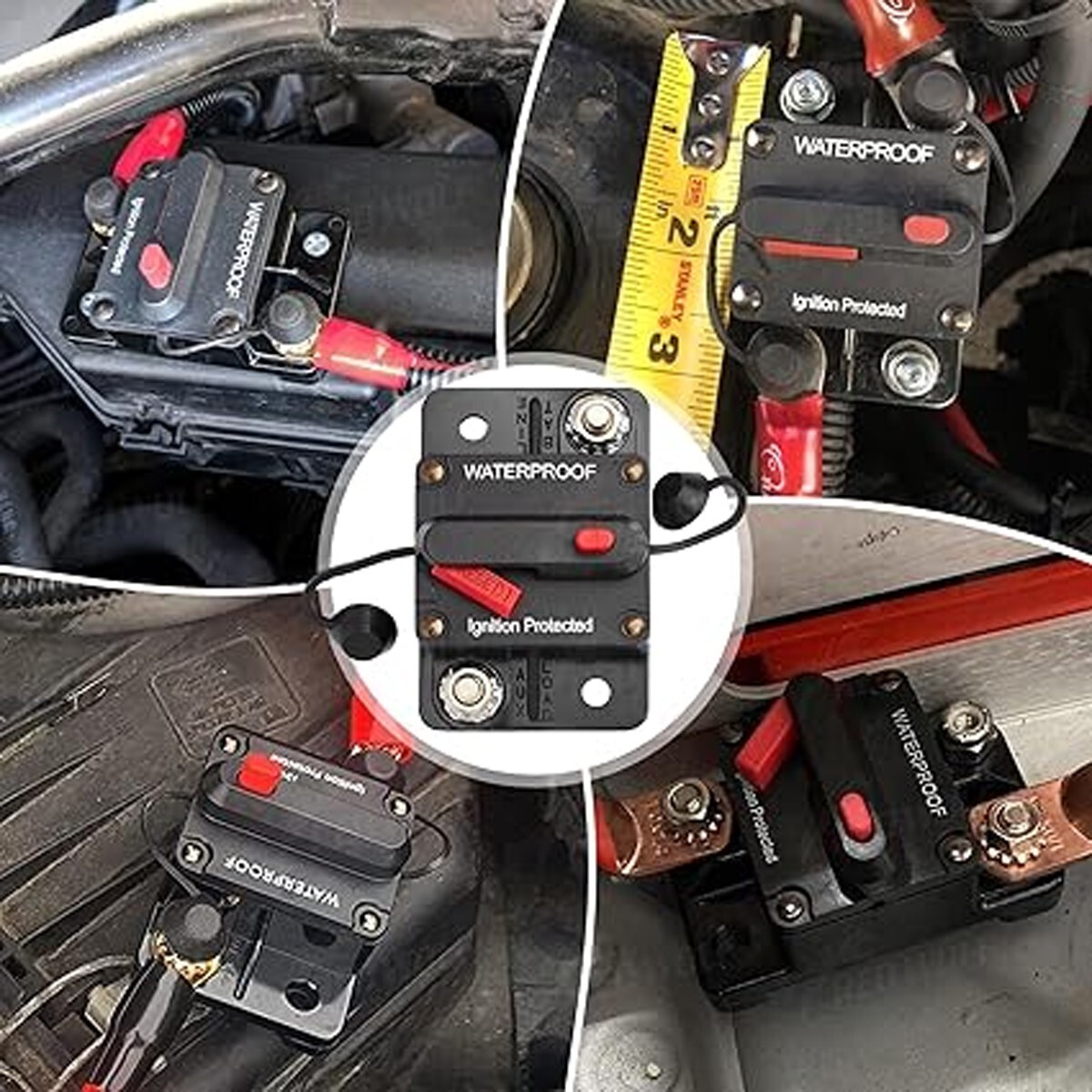 2 pcs 30A Automotive Marine Circuit Breaker with Manual Reset Surface-Mount