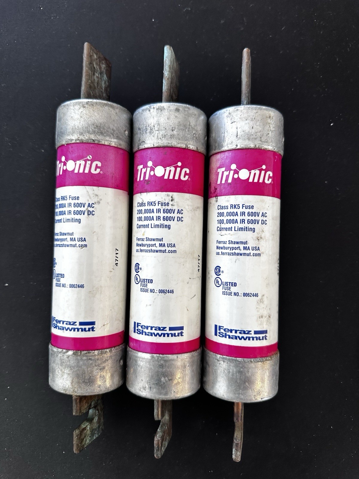 Ferraz Shawmut TRS175RID Blade Fuse Rk5 175a Amp 600v-ac/dc set of three