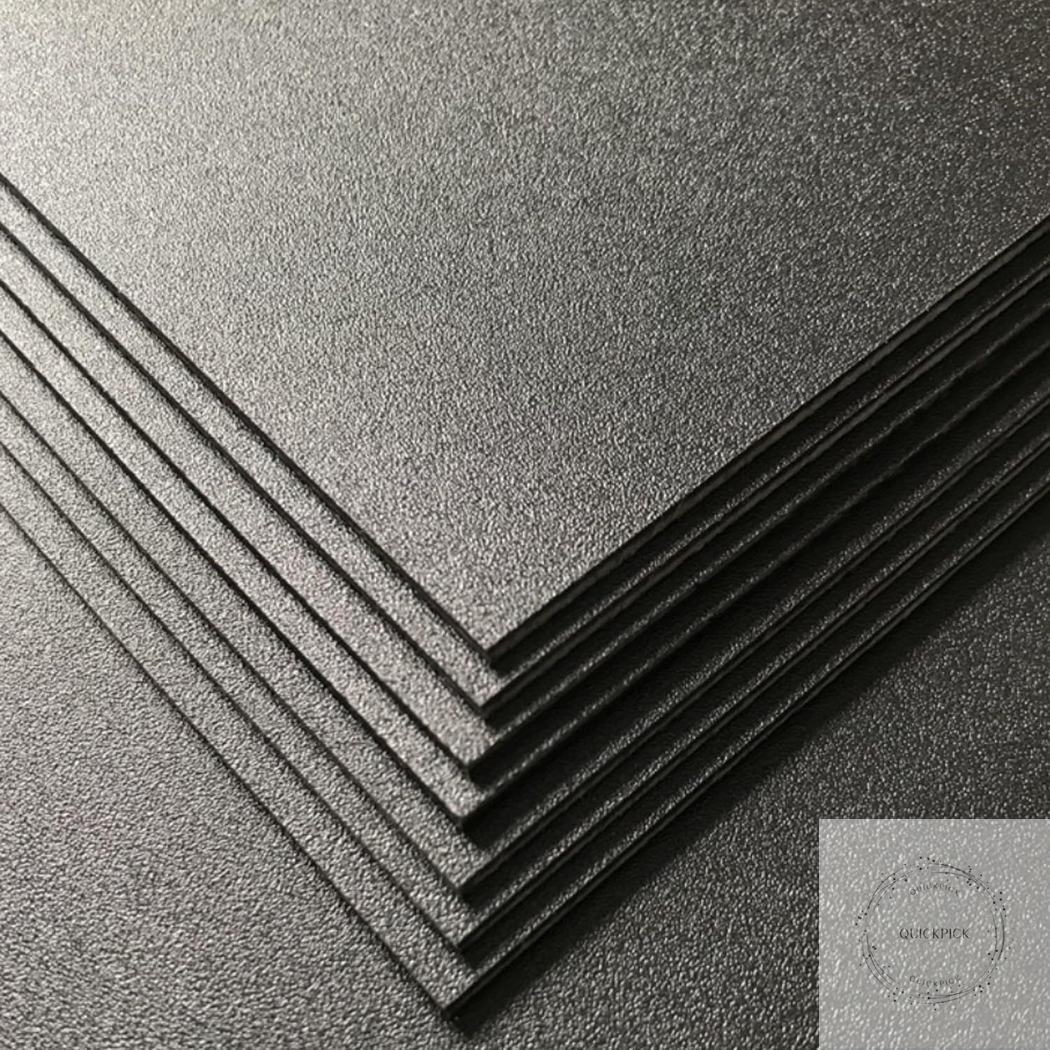 Pack of 2 ABS Plastic Sheet, Black Plastic Sheet 8″ x 12″ x 1/8″ Thick 3mm Rigid