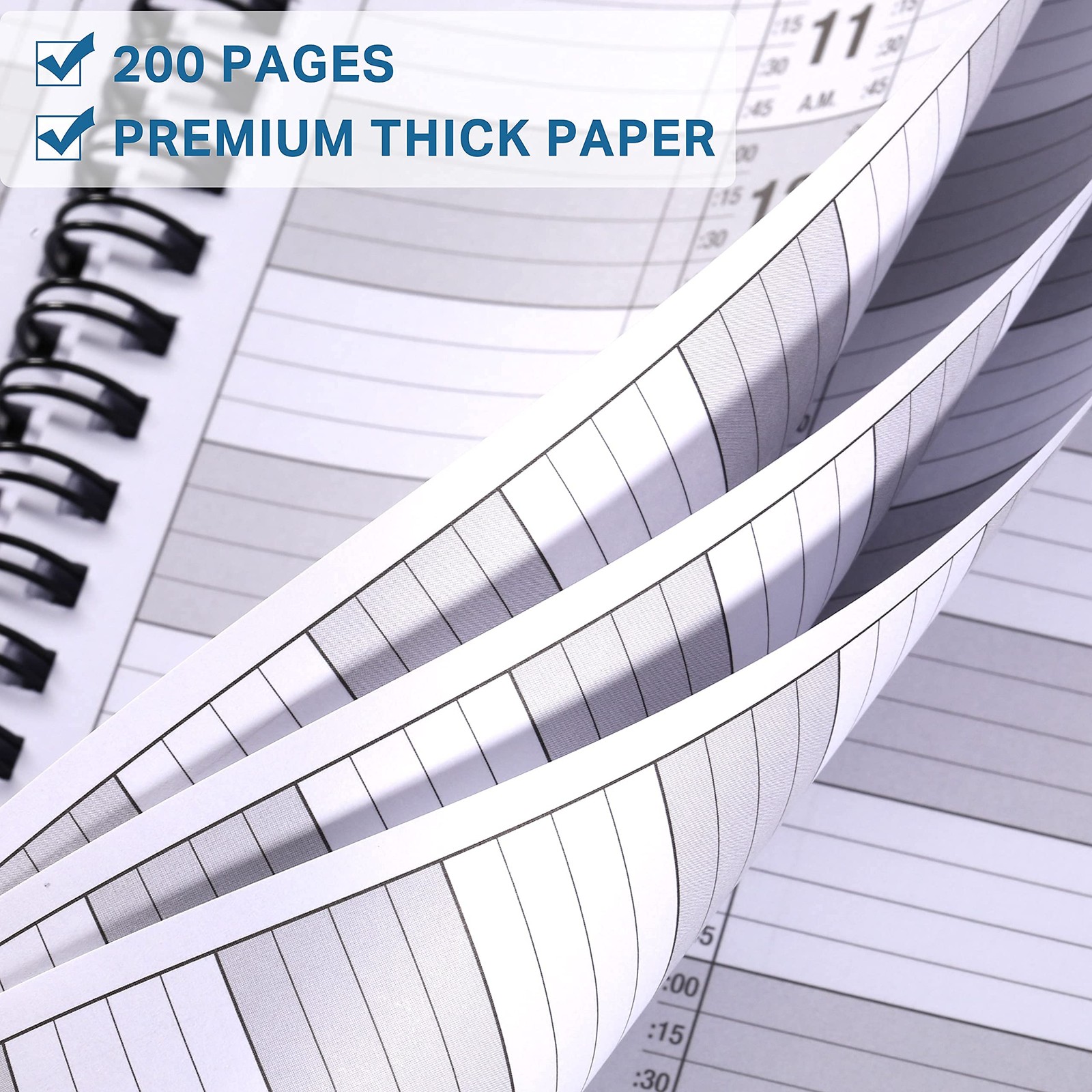 Salon Appointment Books 11.5×4.7 Inch Twin-Wire Binding for Hair Stylist