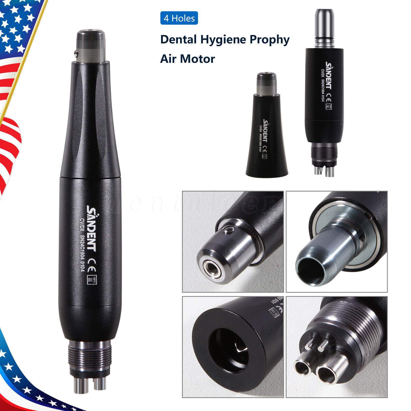 Dental Hygiene Prophy Handpiece 4 Hole Kit Air Motor Nose Cone iProphy Prophypal