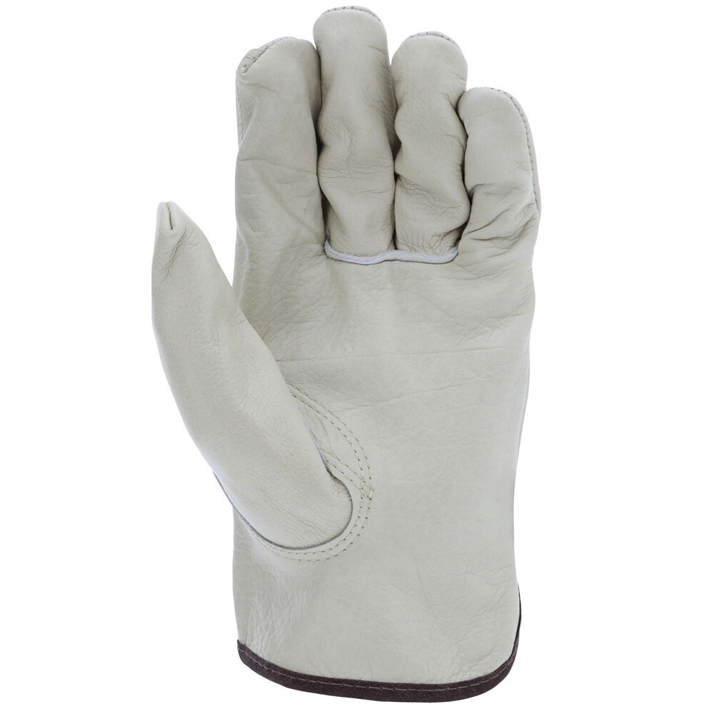 1 Pair, Cowhide Grain Leather Drivers, Work Safety Gloves (PPE) All Sizes