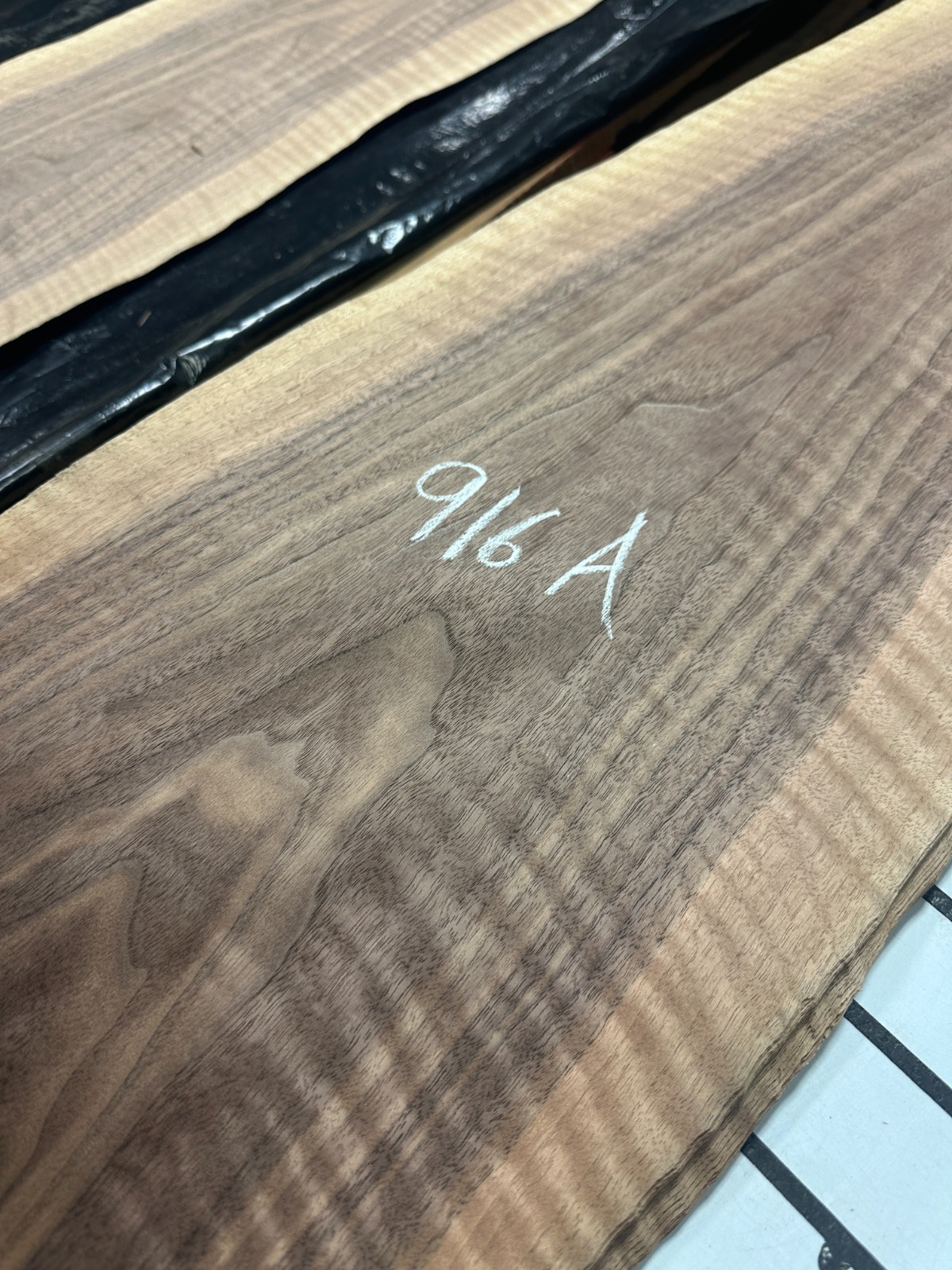 Figured Walnut Raw Wood Veneer 2 sheets 109» x 10» 916A