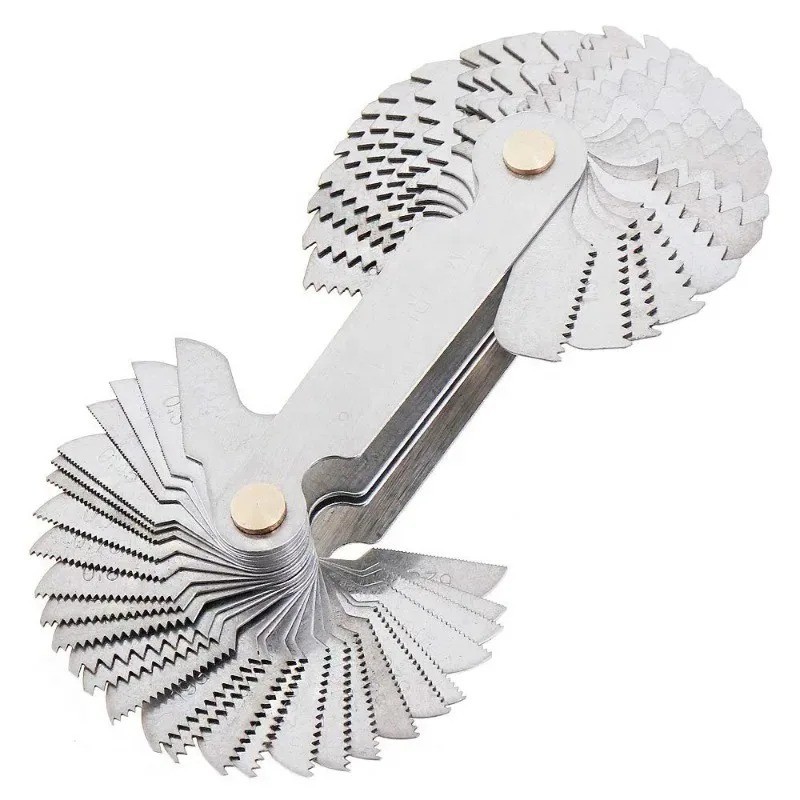 Metric Inch Thread Pitch Gauge Screw Thread Measuring Tool Plug Gauge Set