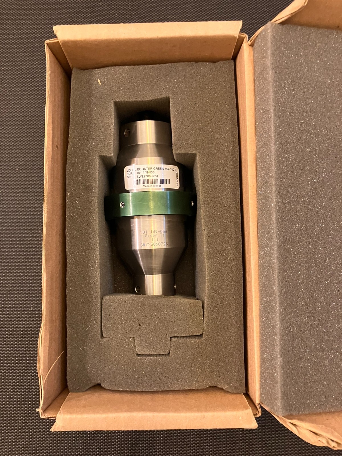 NEW Emerson Branson Ultrasonic Booster Titanium 1:1 Green 20 kHz 101-149-056