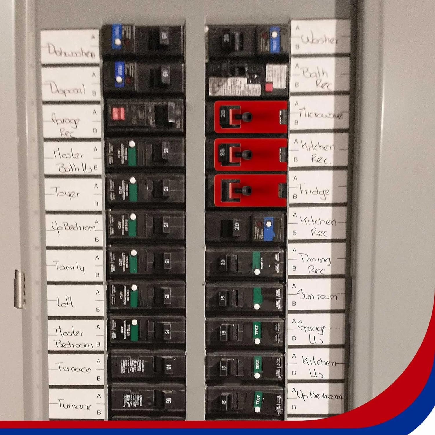 40 Sets Fire Alarm Locks Circuit Breaker Lockout Kit with Label Stickers FA Emer
