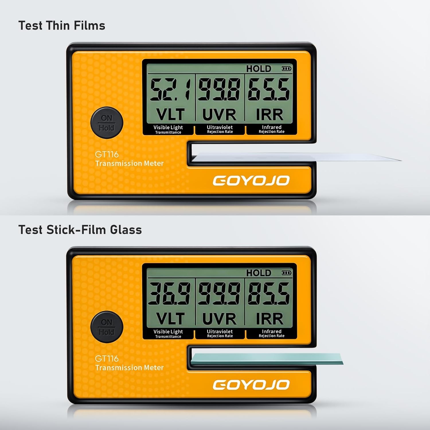 3-in-1 Tint Meter Film Car Transmission Meter Automatic Calibration VL UV IR