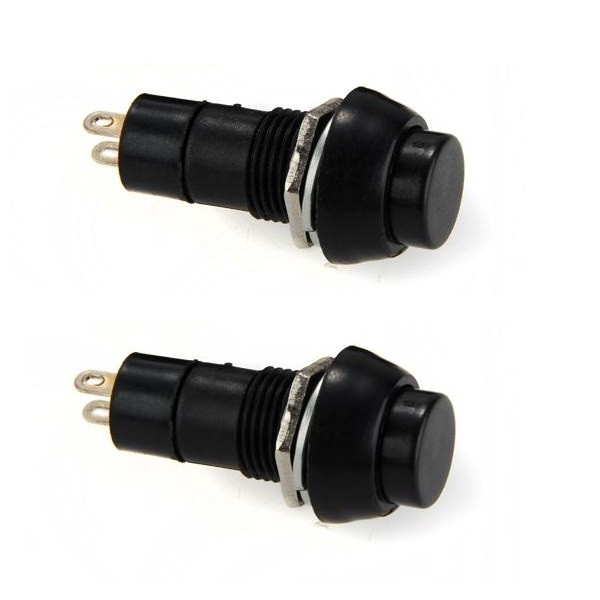 5x Black Push Button ON/OFF Bolt-On Switch Latching Round Circle Car DC 5A 12V