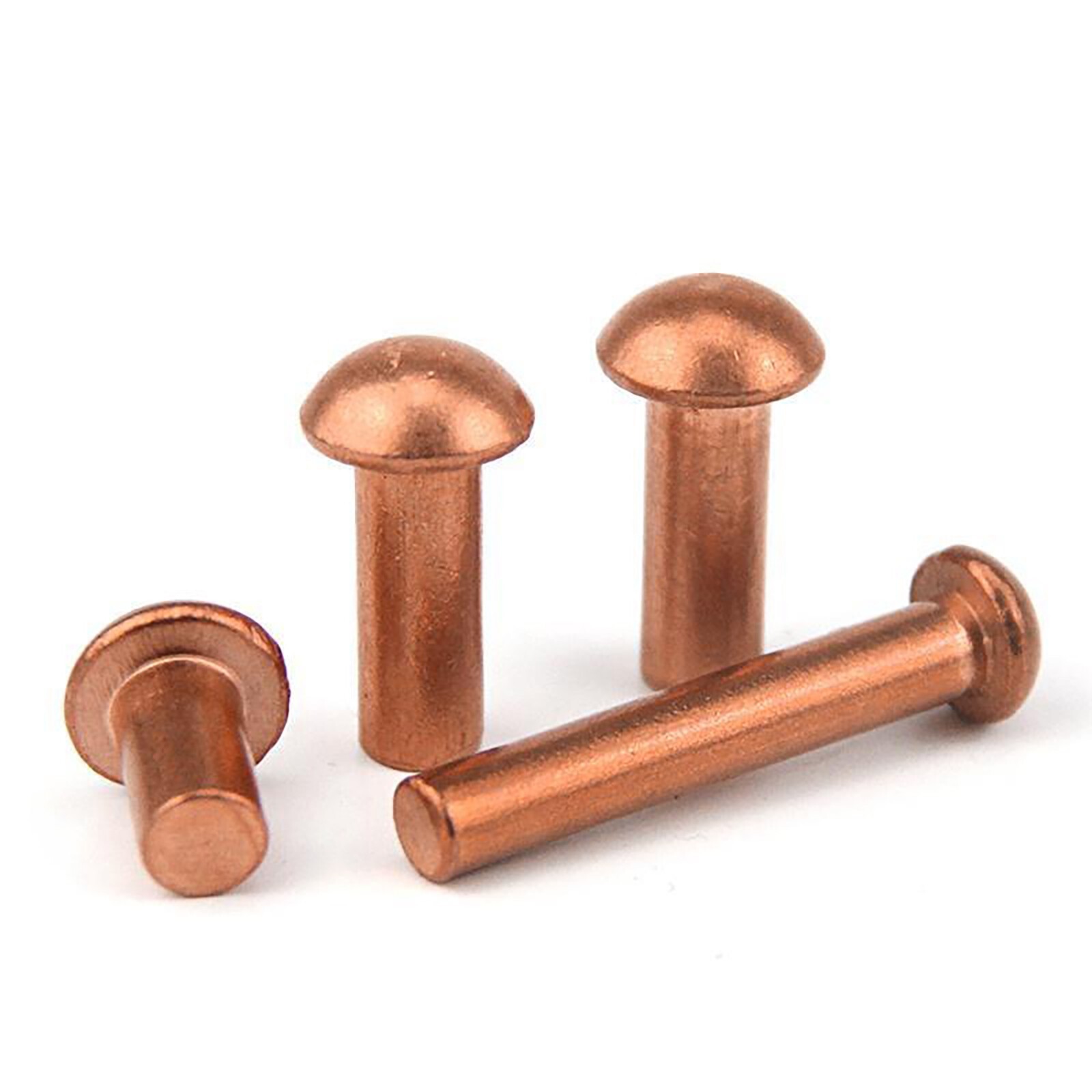 Solid Copper Dome Head DIN 660 Round Head Rivets M1.5 M2 M2.5 M3 M4 M5 M6 M8